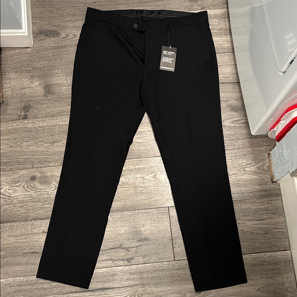 Boohoo Mens Classic Black Dress Pants